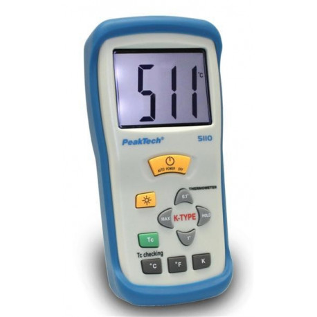 PeakTech Digital-Thermometer, 1 CH, 3 1/2-stellig, -50 ... +1300°C Genauigkeit von 0,5 % °C oder °F